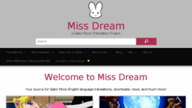 What Missdream.org website looked like in 2017 (7 years ago)
