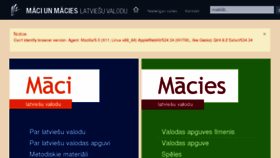 What Maciunmacies.valoda.lv website looked like in 2017 (7 years ago)