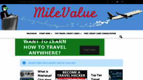What Milevalue.com website looked like in 2017 (7 years ago)