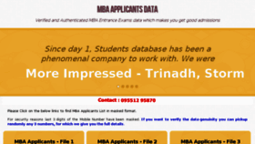 What Mbaapplicantsdata.com website looked like in 2017 (7 years ago)