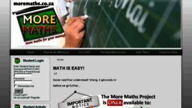What Moremaths.co.za website looked like in 2017 (8 years ago)