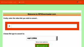 What Mp3downloader.com website looked like in 2017 (7 years ago)
