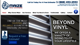 What Maizeinc.ca website looked like in 2017 (7 years ago)