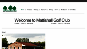 What Mattishallgolfclub.co.uk website looked like in 2017 (7 years ago)