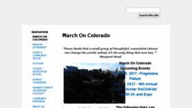What Marchoncolorado.org website looked like in 2017 (7 years ago)