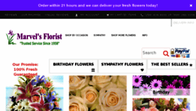 What Marvelsflowers.com website looked like in 2017 (7 years ago)