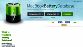 What Macbookbatterydatabase.com website looked like in 2017 (7 years ago)