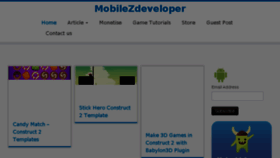 What Mobilezdeveloper.com website looked like in 2017 (7 years ago)