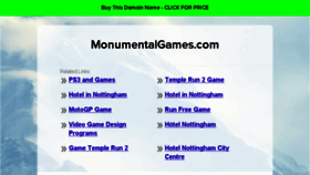 What Monumentalgames.com website looked like in 2017 (7 years ago)