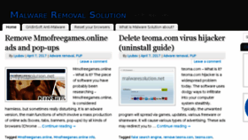 What Malwaresolution.net website looked like in 2017 (7 years ago)