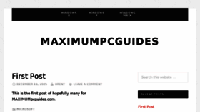 What Maximumpcguides.com website looked like in 2017 (7 years ago)