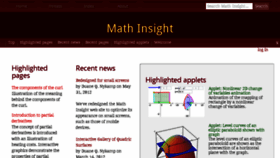 What Mathinsight.org website looked like in 2017 (7 years ago)