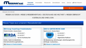 What Messen.de website looked like in 2017 (7 years ago)