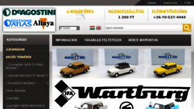 What Modellautok.hu website looked like in 2017 (7 years ago)