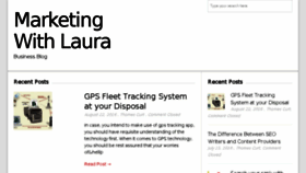 What Marketingwithlaura.com website looked like in 2017 (7 years ago)