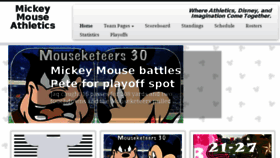 What Mickeymouseathletics.com website looked like in 2017 (7 years ago)