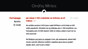 What Mirtes.cz website looked like in 2017 (7 years ago)