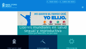 What Mariestopes.org.mx website looked like in 2017 (7 years ago)