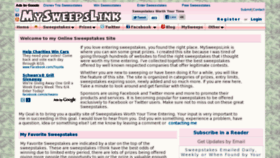 What Mysweepslink.com website looked like in 2011 (12 years ago)