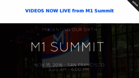 What M1summit.com website looked like in 2017 (7 years ago)