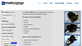 What Metcomp.pl website looked like in 2017 (7 years ago)