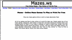 What Mazes.ws website looked like in 2017 (7 years ago)