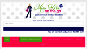 What Misskrisonthego.com website looked like in 2017 (7 years ago)