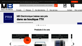 What Mbelectronique.fr website looked like in 2017 (7 years ago)
