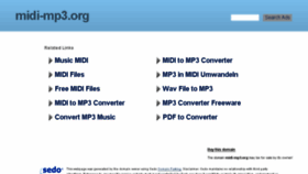 What Midi-mp3.org website looked like in 2017 (7 years ago)
