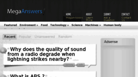 What Megaanswers.com website looked like in 2017 (6 years ago)