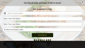 What Marmaladecafe.com website looked like in 2017 (7 years ago)
