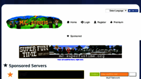 What Mc-servers.org website looked like in 2017 (6 years ago)