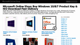 What Microsoftonlineshop.com website looked like in 2017 (7 years ago)
