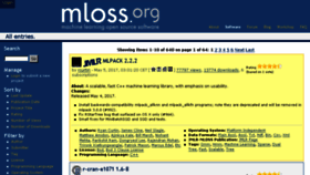 What Mloss.org website looked like in 2017 (7 years ago)
