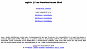 What Myssh.info website looked like in 2017 (6 years ago)