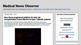 What Medicalnewsobserver.com website looked like in 2017 (6 years ago)