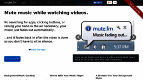 What Mute.fm website looked like in 2017 (7 years ago)