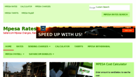 What Mpesarates.com website looked like in 2017 (6 years ago)