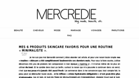 What Mercredie.com website looked like in 2017 (6 years ago)