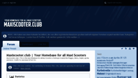 What Maxiscooter.club website looked like in 2017 (6 years ago)