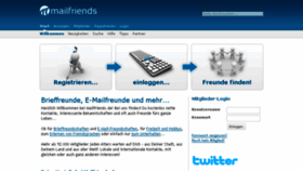 What Mailfriends.de website looked like in 2017 (6 years ago)