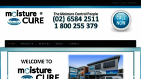 What Moisturecure.com.au website looked like in 2017 (6 years ago)