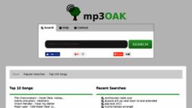 What Mp3oak.com website looked like in 2017 (6 years ago)