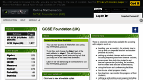 What Mathsnetgcse.com website looked like in 2017 (7 years ago)