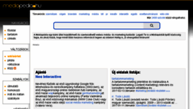 What Mediapedia.hu website looked like in 2017 (7 years ago)