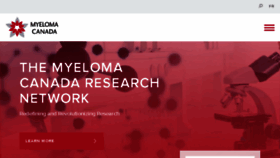 What Myelomacanada.ca website looked like in 2017 (6 years ago)