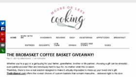 What Mooreorlesscooking.com website looked like in 2017 (6 years ago)
