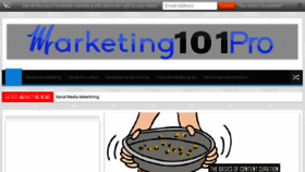 What Marketing101pro.com website looked like in 2017 (7 years ago)
