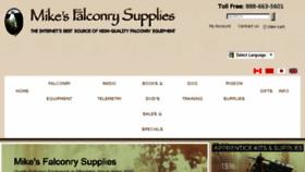 What Mikesfalconry.com website looked like in 2017 (6 years ago)