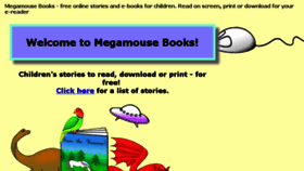 What Megamousebooks.com website looked like in 2017 (7 years ago)